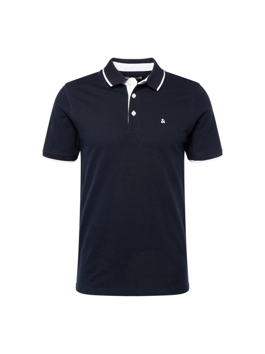 JACK & JONES Póló 'Paulos'  tengerészkék / fehér-Ár