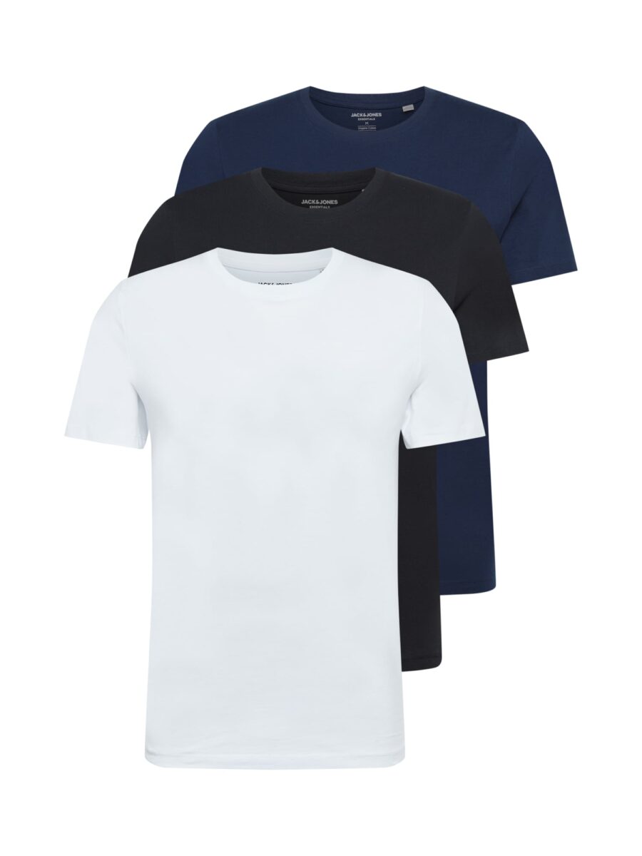 JACK & JONES Póló  éjkék / fekete / fehér-hu