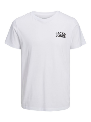 JACK & JONES Póló  fekete / fehér-Ár