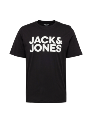 JACK & JONES Póló  fekete / fehér-Ár