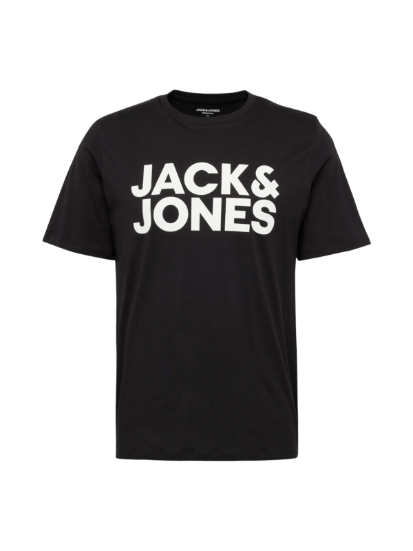 JACK & JONES Póló  fekete / fehér-Ár