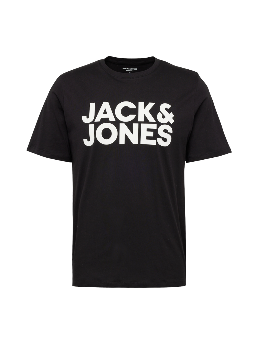 JACK & JONES Póló  fekete / fehér-Ár