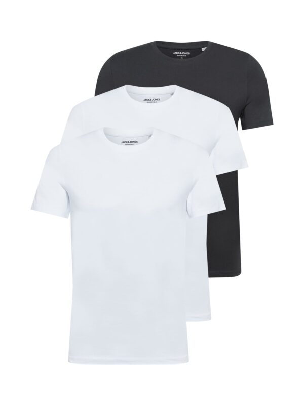 JACK & JONES Póló  fekete / fehér-hu