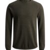 JACK & JONES Pulóver 'JJEHill'  tengerészkék / olíva / fehér