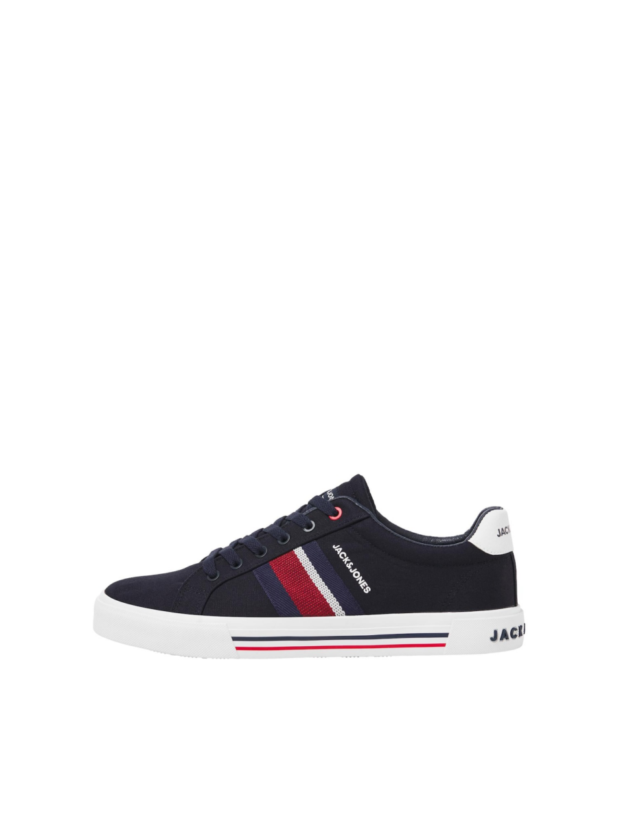 JACK & JONES Rövid szárú sportcipők 'Gordon'  tengerészkék / tengerészkék / piros / fehér-Hungary