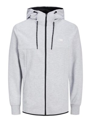 JACK & JONES Tréning dzseki 'Air'  szürke melír / fekete / fehér-hu