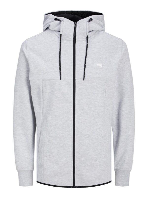 JACK & JONES Tréning dzseki 'Air'  szürke melír / fekete / fehér-hu