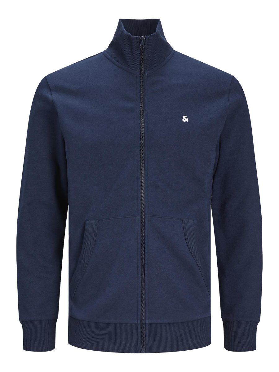 JACK & JONES Tréning dzseki 'Epaulos'  tengerészkék / fehér-Ár