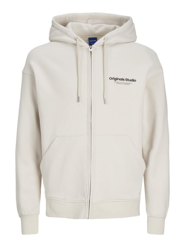 JACK & JONES Tréning dzseki 'Vesterbro'  bézs / fekete-Ár