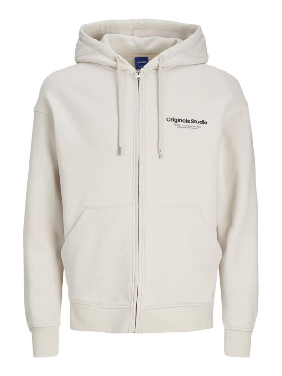 JACK & JONES Tréning dzseki 'Vesterbro'  bézs / fekete-Ár