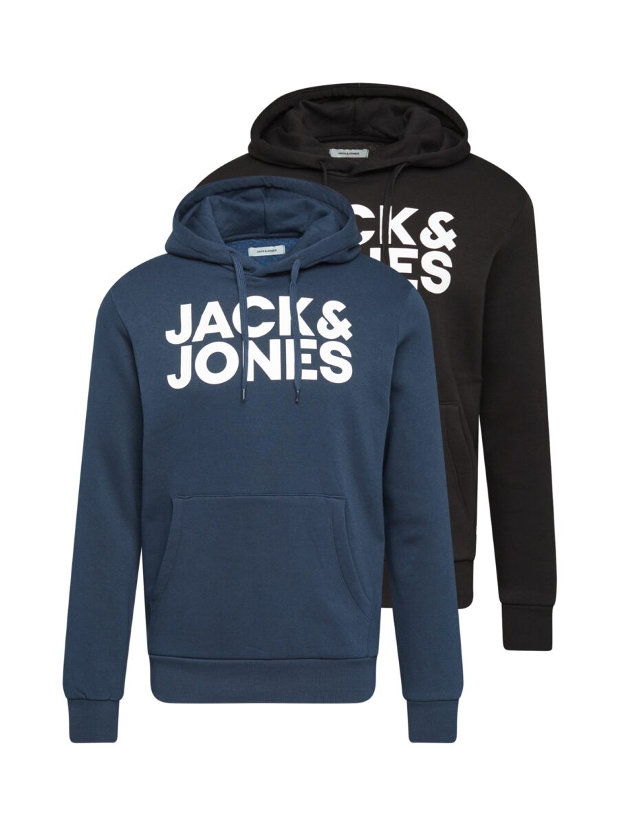 JACK & JONES Tréning póló 'JJEcorp'  kék / fekete / fehér-hu