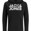 JACK & JONES Tréning póló  antracit / fehér