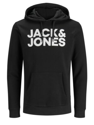 JACK & JONES Tréning póló  antracit / fehér