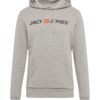 JACK & JONES Tréning póló  szürke melír / narancs / fekete