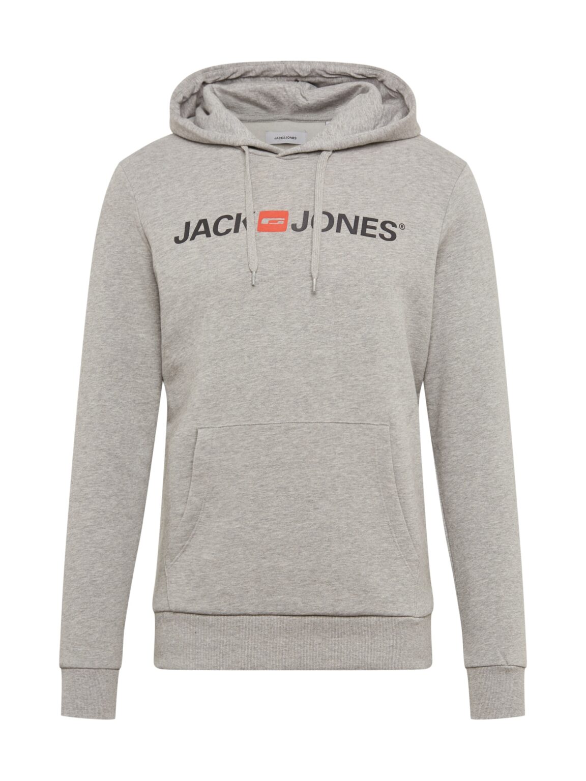 JACK & JONES Tréning póló  szürke melír / narancs / fekete