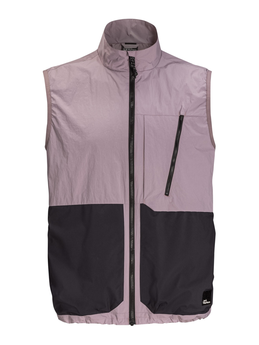 JACK WOLFSKIN Sportmellény  levendula / fekete-Ár