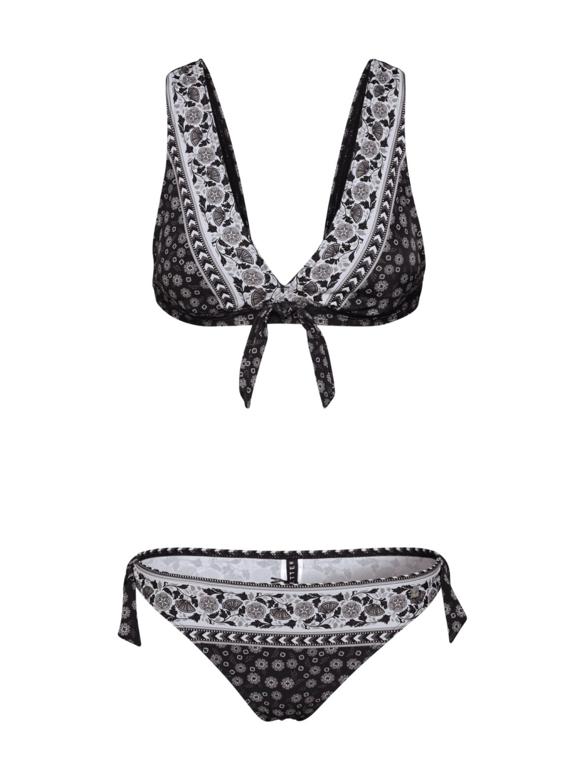 JETTE Bikini 'Bow'  szürke / fekete / fehér