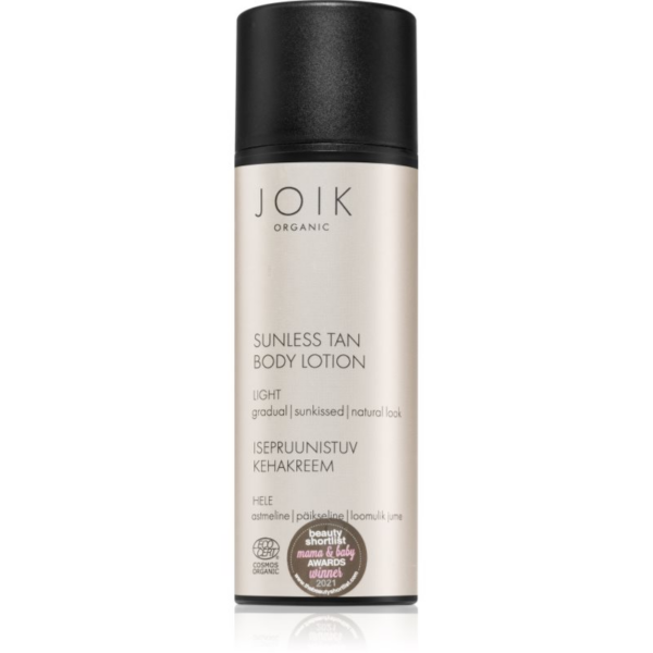 JOIK Organic Sunless Tan önbarnító testápoló tej Light 150 ml-Ár
