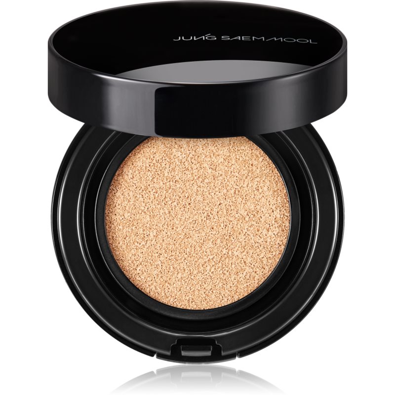 JUNG SAEM MOOL Essential Skin Nuder Longwear Cushion tartós alapozó sminkszivaccsal SPF 50+ + utántöltő árnyalat Light 2x14 g-ár