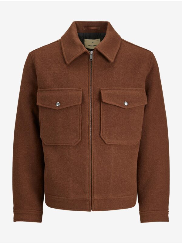 Jack & Jones Baxter Wool Brown Jacket - Men