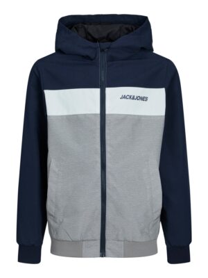Jack & Jones Junior Átmeneti dzseki 'Rush'  tengerészkék / bazaltszürke / fehér-hu