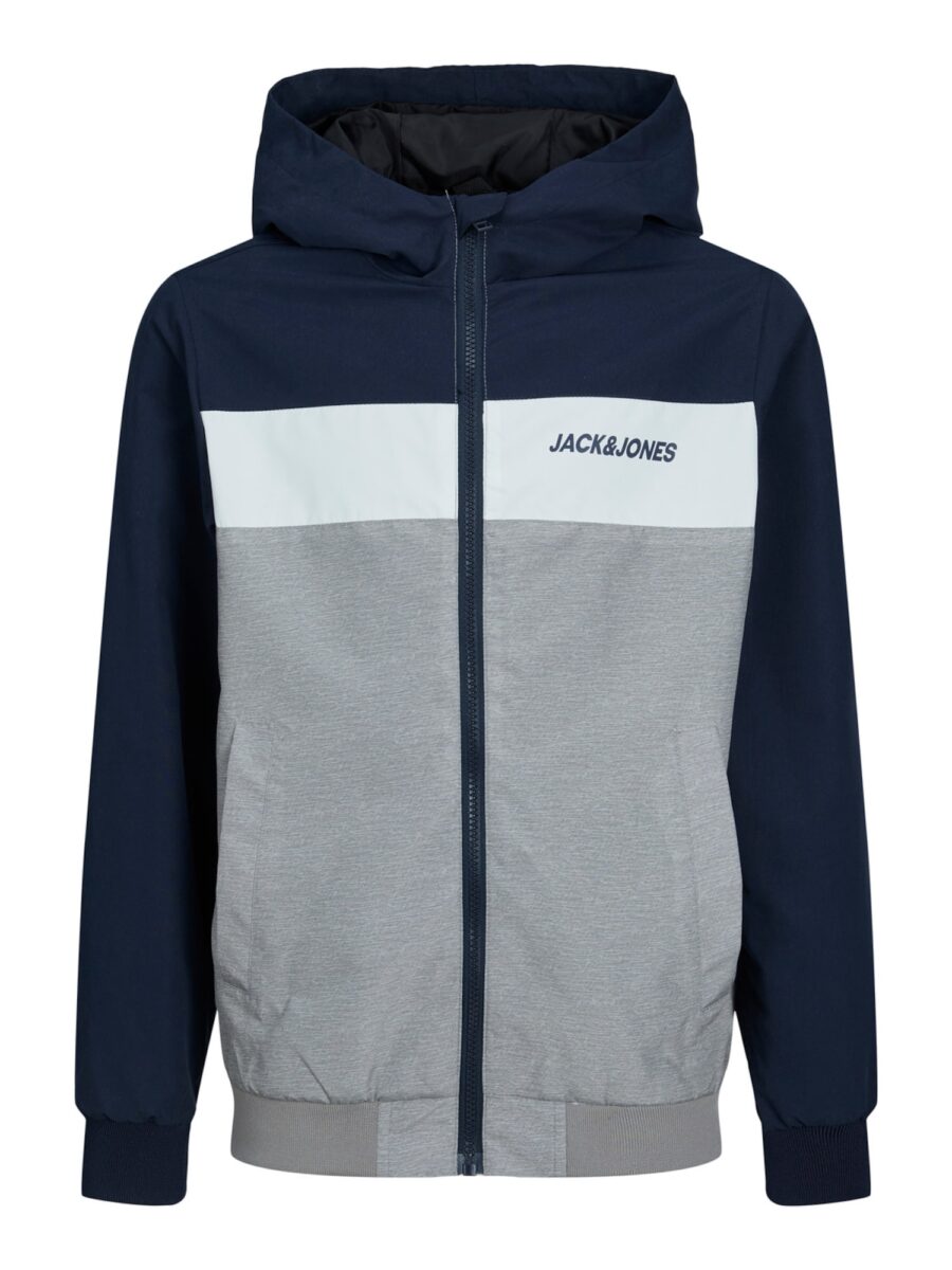 Jack & Jones Junior Átmeneti dzseki 'Rush'  tengerészkék / bazaltszürke / fehér-hu