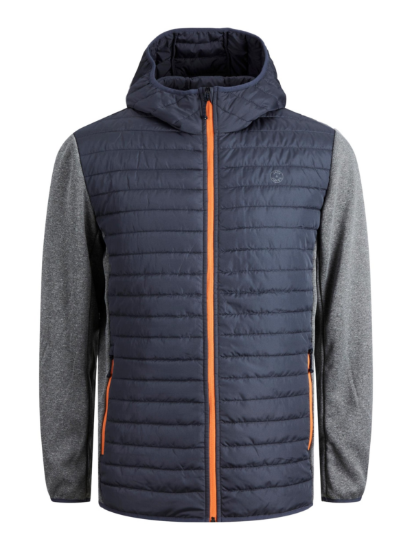 Jack & Jones Plus Átmeneti dzseki 'JJEMulti'  tengerészkék / szürke melír / narancs-Hungary