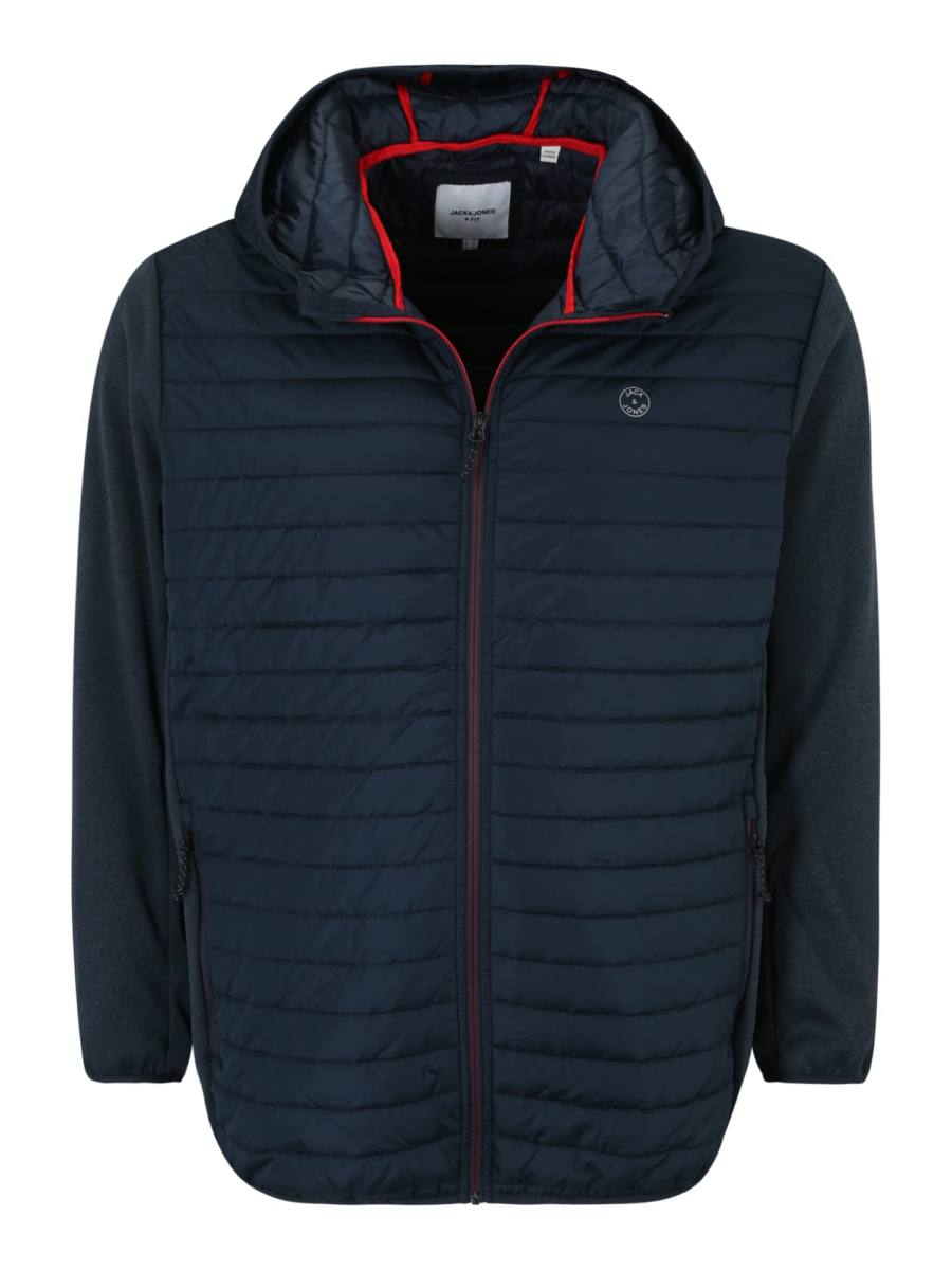 Jack & Jones Plus Átmeneti dzseki 'JJEmulti'  tengerészkék / világosszürke-Hungary