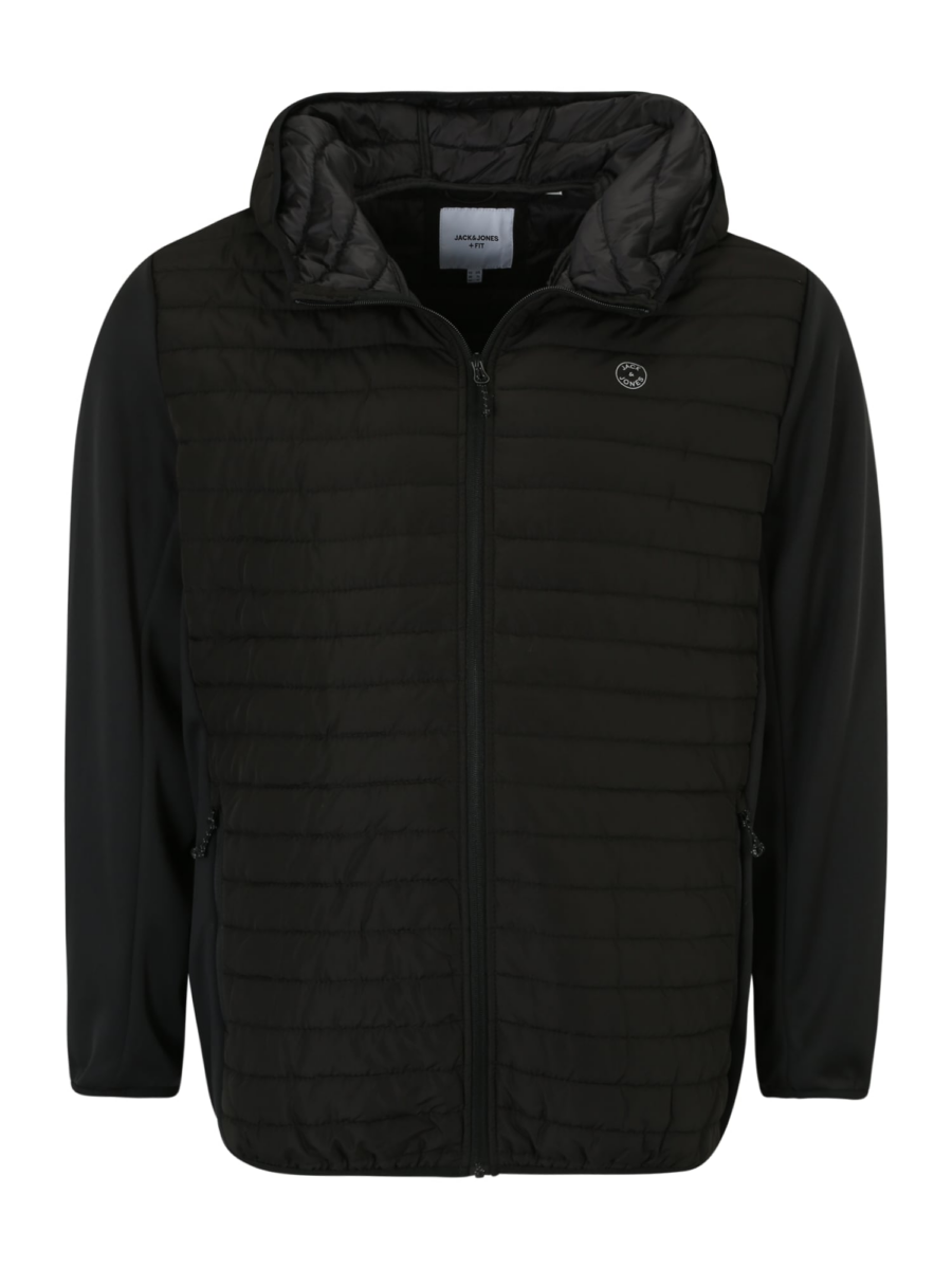 Jack & Jones Plus Átmeneti dzseki 'JJEmulti'  világosszürke / fekete-Hungary