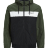 Jack & Jones Plus Átmeneti dzseki 'Rush'  sötétzöld / fekete / fehér-Ár