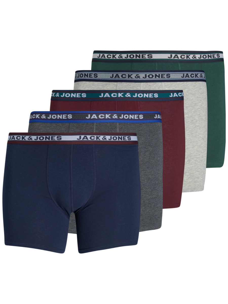 Jack & Jones Plus Boxeralsók 'Coliver'  tengerészkék / szürke melír / sötétzöld / bordó-hu