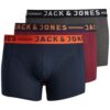 Jack & Jones Plus Boxeralsók  tengerészkék / szürke melír / sötét narancssárga / burgundi vörös-hu
