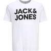 Jack & Jones Plus Póló 'JJECORP'  fekete / fehér-Hungary