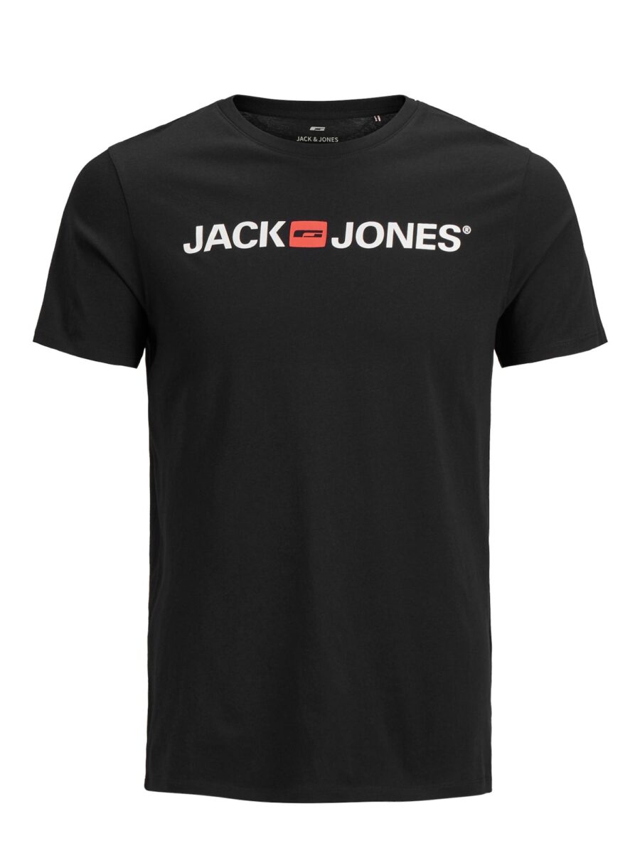 Jack & Jones Plus Póló 'JJECorp'  világospiros / fekete / fehér-hu