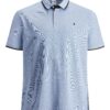 Jack & Jones Plus Póló 'JJEPAULOS'  tengerészkék / világoskék-hu
