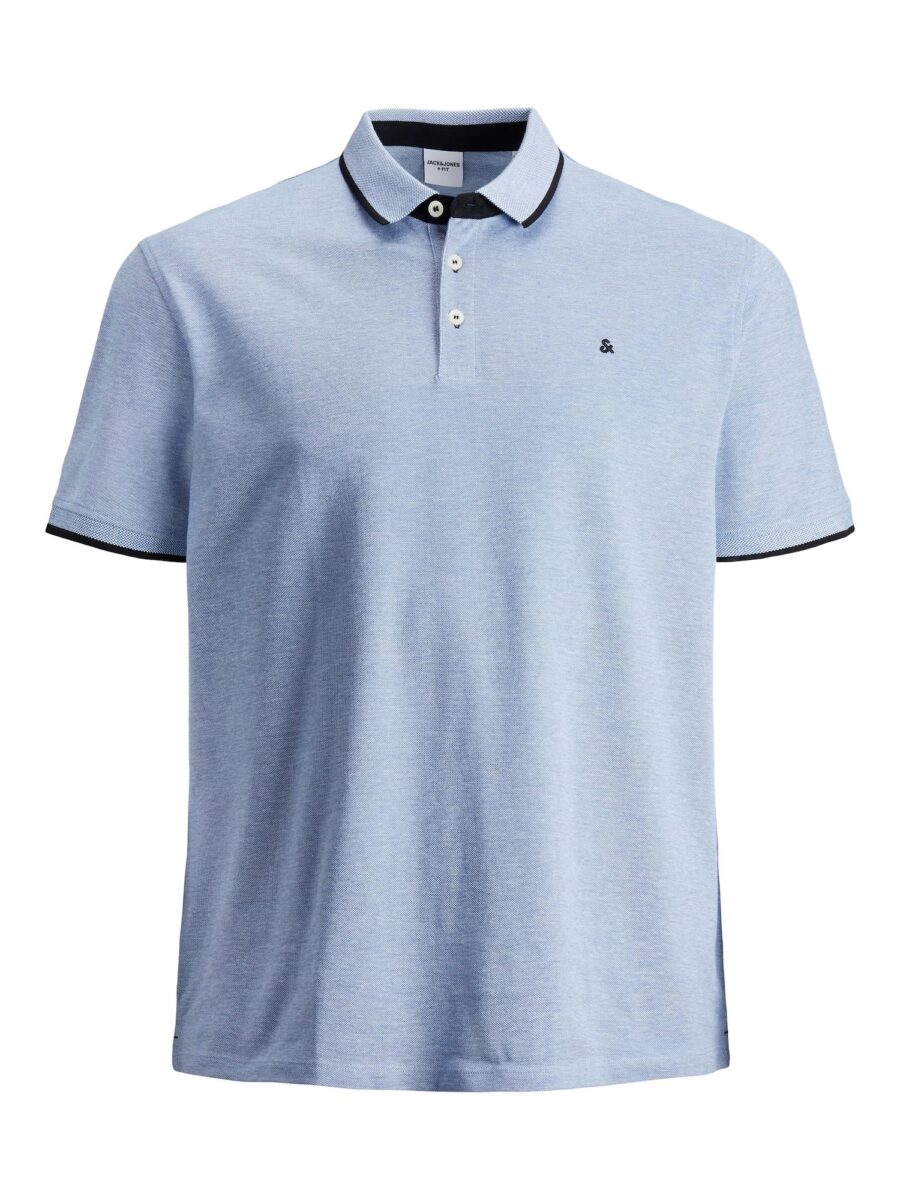 Jack & Jones Plus Póló 'JJEPAULOS'  tengerészkék / világoskék-hu