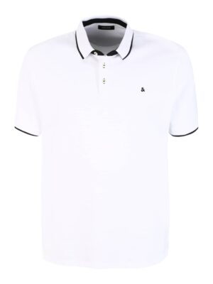 Jack & Jones Plus Póló 'JJEPaulos'  fekete / fehér