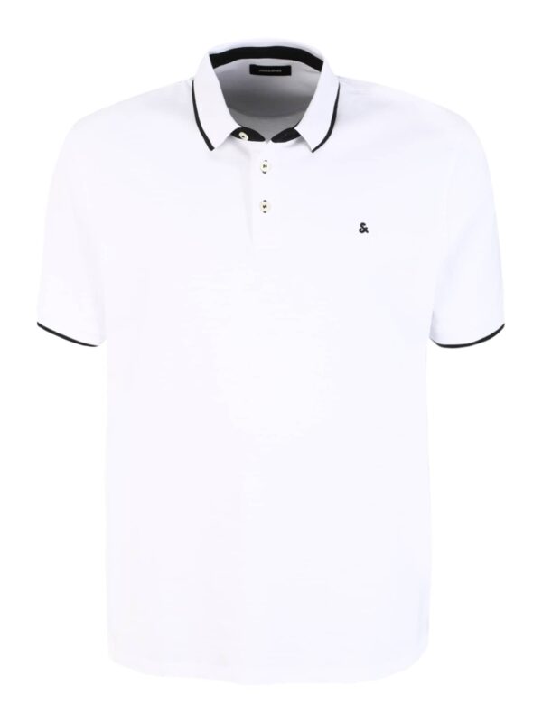 Jack & Jones Plus Póló 'JJEPaulos'  fekete / fehér