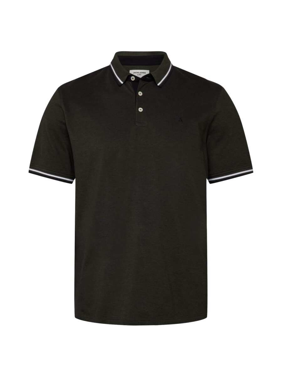 Jack & Jones Plus Póló 'JJEPaulos'  fenyő / fehér-hu