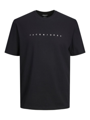 Jack & Jones Plus Póló 'JJESTAR'  fekete / fehér-Ár