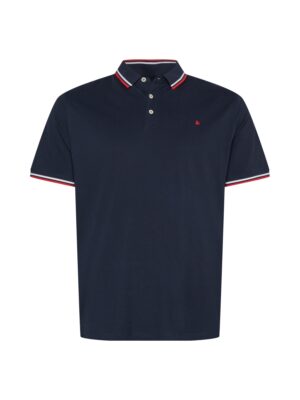 Jack & Jones Plus Póló 'Paulos'  tengerészkék / piros / fehér-hu