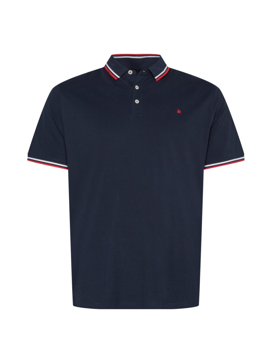 Jack & Jones Plus Póló 'Paulos'  tengerészkék / piros / fehér-hu