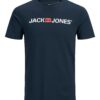 Jack & Jones Plus Póló  tengerészkék / dinnye / fehér-hu