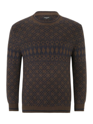 Jack & Jones Plus Pulóver 'RYAN'  barna / csokoládé-Ár