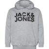 Jack & Jones Plus Tréning póló 'JJEcorp'  szürke melír / fekete-hu