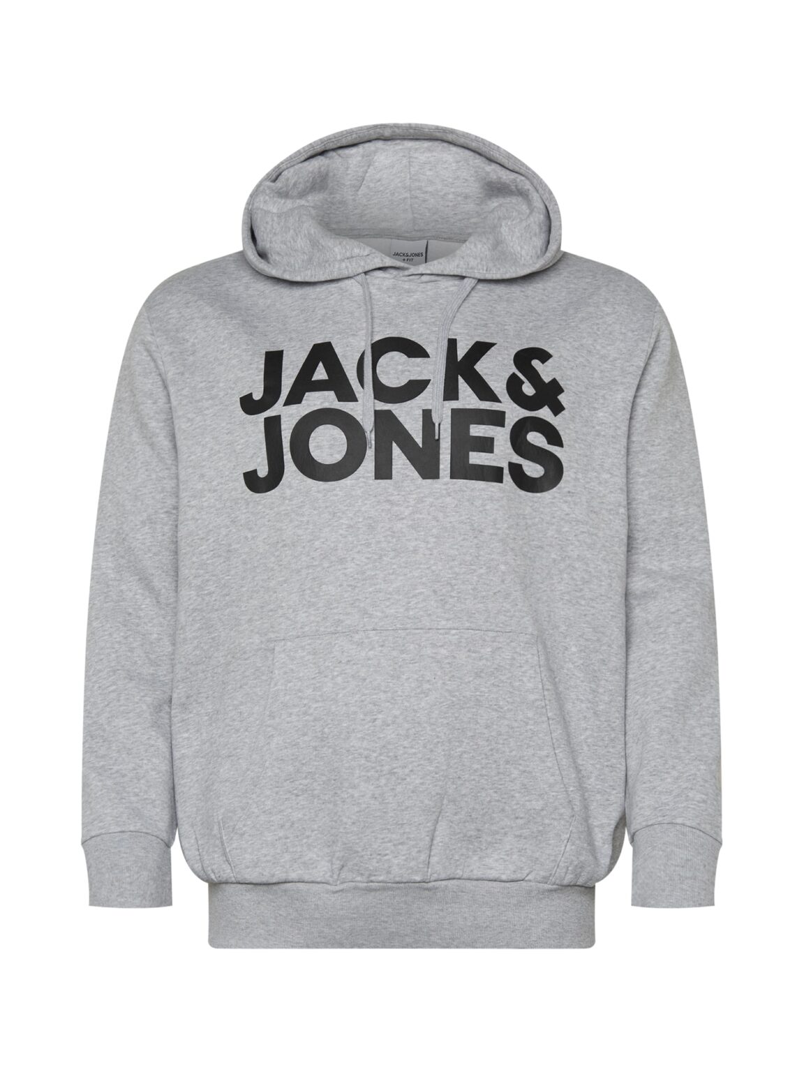 Jack & Jones Plus Tréning póló 'JJEcorp'  szürke melír / fekete-hu