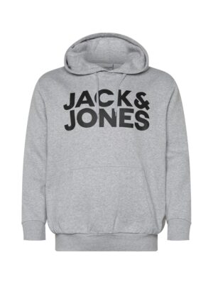 Jack & Jones Plus Tréning póló 'JJEcorp'  szürke melír / fekete-hu