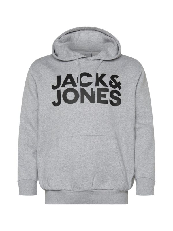 Jack & Jones Plus Tréning póló 'JJEcorp'  szürke melír / fekete-hu