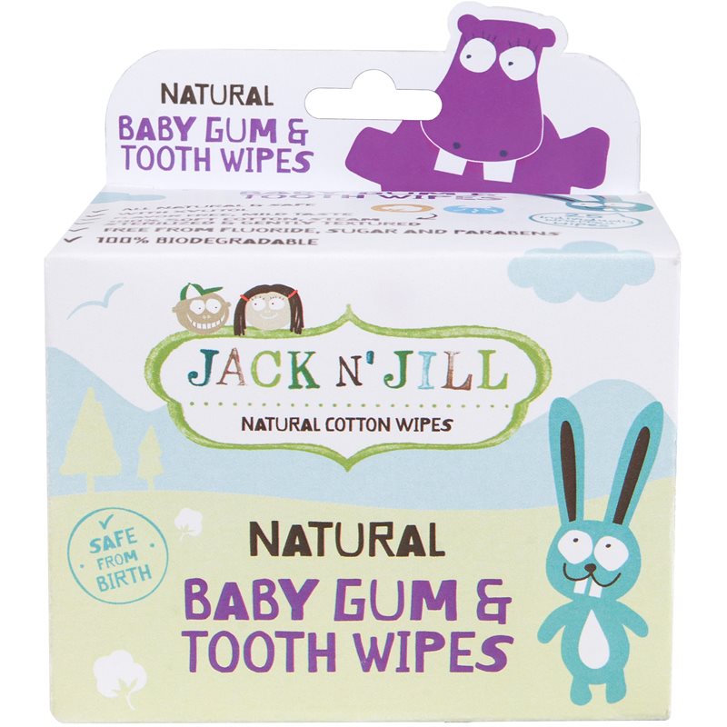 Jack N’ Jill Natural nedves törlőkendők a fogak és a fogíny védelmére 25 db-Ár