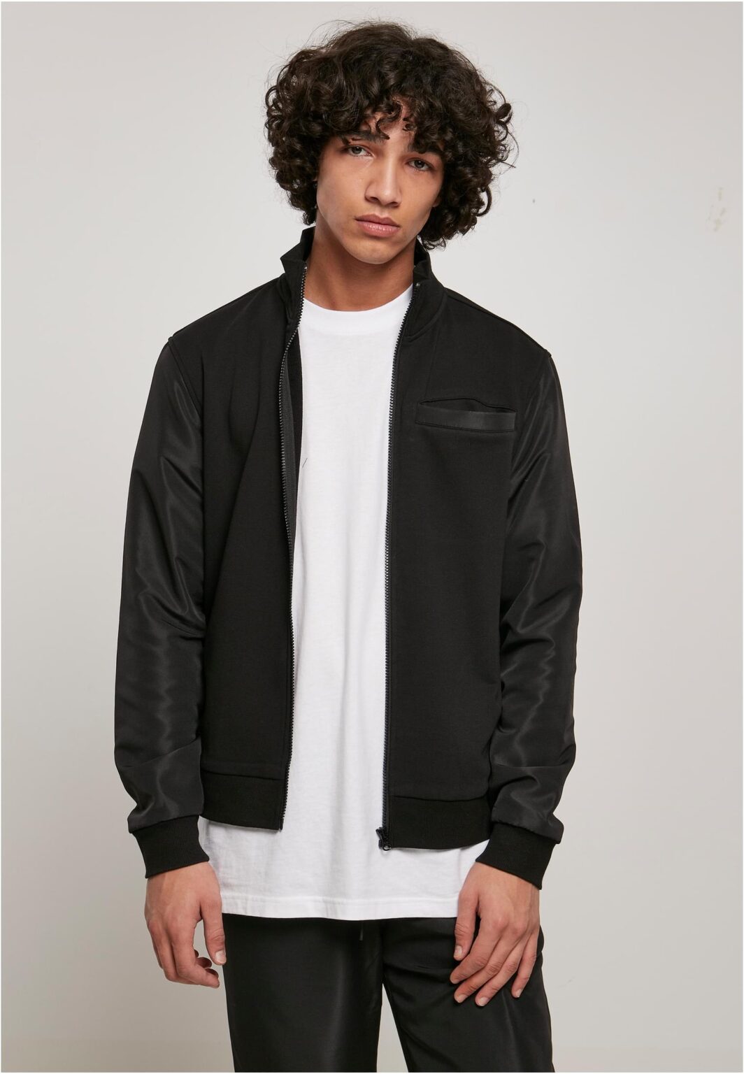 Jacket with a blend of organic and recycled fabrics